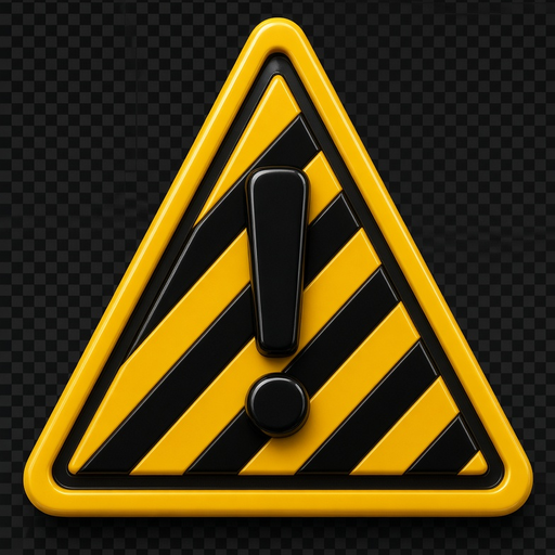 Símbolo de alerta 3D