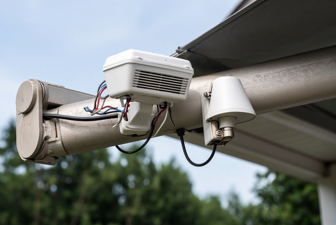 Sensores electrónicos mal instalados toldos el lago madrid