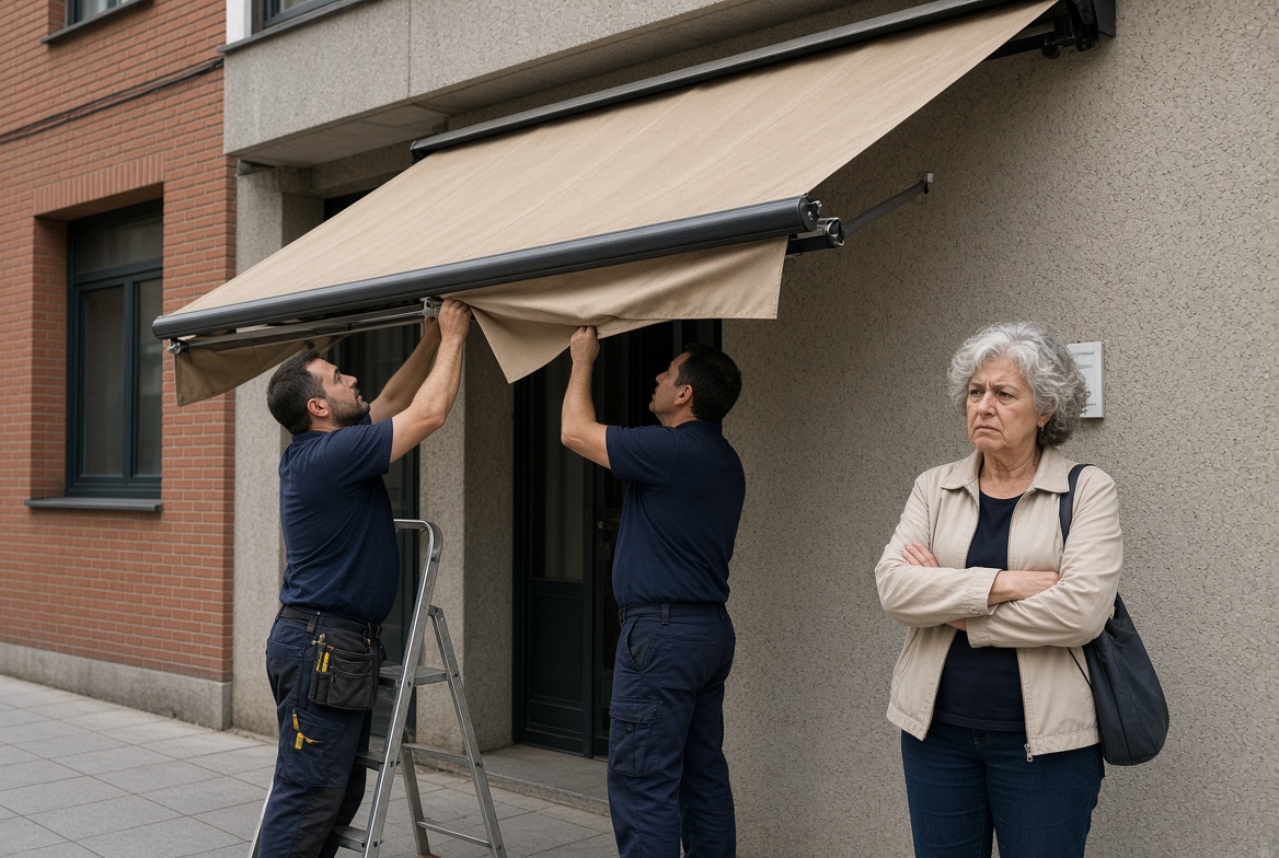 Toldo en Coslada con retraso y atención zafia toldos el lago madrid